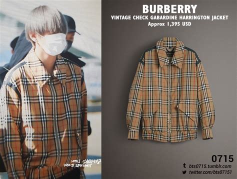 bts burberry|BTS personal fashion styles.